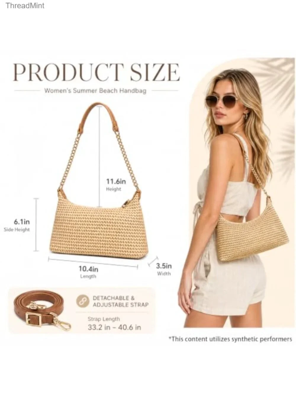 Boho Woven Straw Shoulder Bag Crossbody Hobo Purse Summer Beach Handbag Women